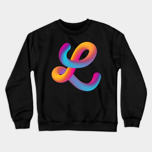 Curly L Crewneck Sweatshirt by MplusC